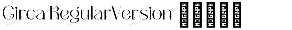 Circa RegularVersion字体转换